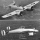 The radical Grumman XF5F Skyrocket (top) and the Grumman XP-50, which formed the basis for the F7F Tigercat. (US Navy, Grumman)